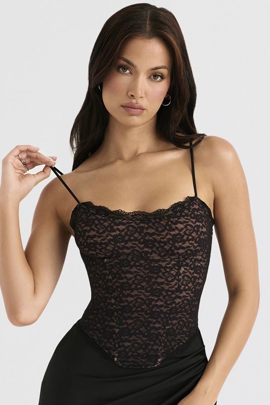 Black House Of Cb Lace Corset | SUD-589417