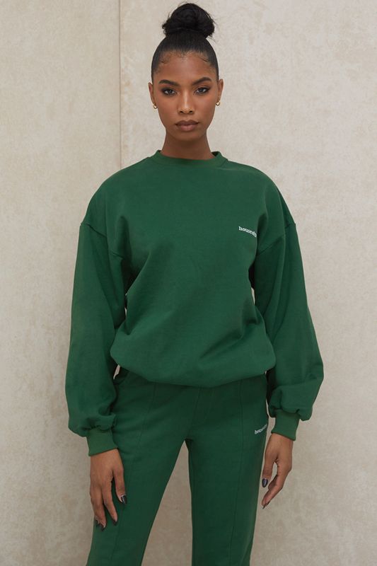 Green House Of Cb Oversized Crewneck Sweatshirts | UQT-237568