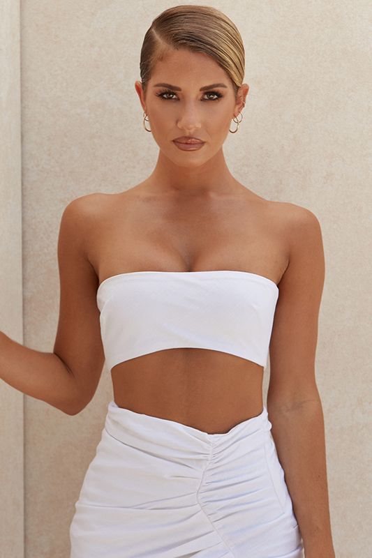 White House Of Cb Linen Mix Bandeau Tops | YVG-073821