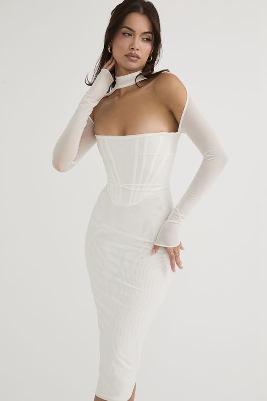 White House Of Cb Mesh Midi Dress | RBV-204185