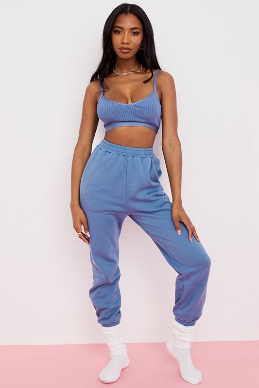 AZURE House Of Cb Fleece Back Jogging Pants | ILG-803795