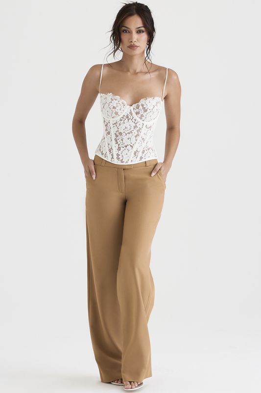 Apricot House Of Cb Relaxed Tailoreds Pants | HBL-851493