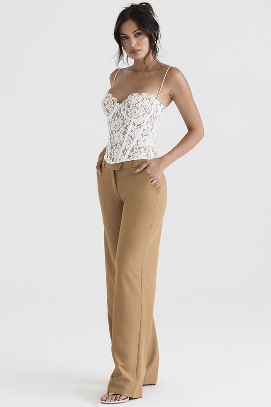 Apricot House Of Cb Relaxed Tailoreds Pants | HBL-851493