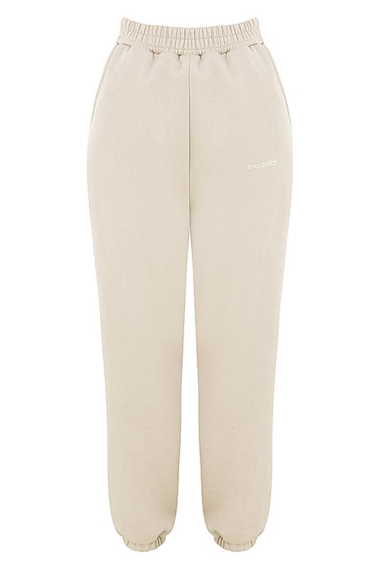 Beige House Of Cb Fleece Back Jogging Pants | TYG-182695