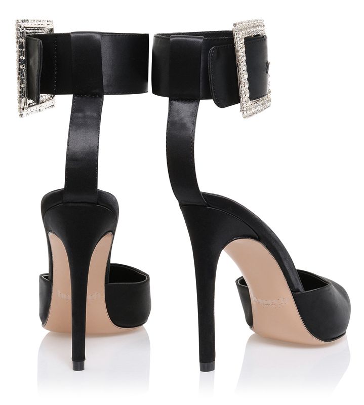 Black House Of Cb Crystal Buckle Pumps | DEP-315846