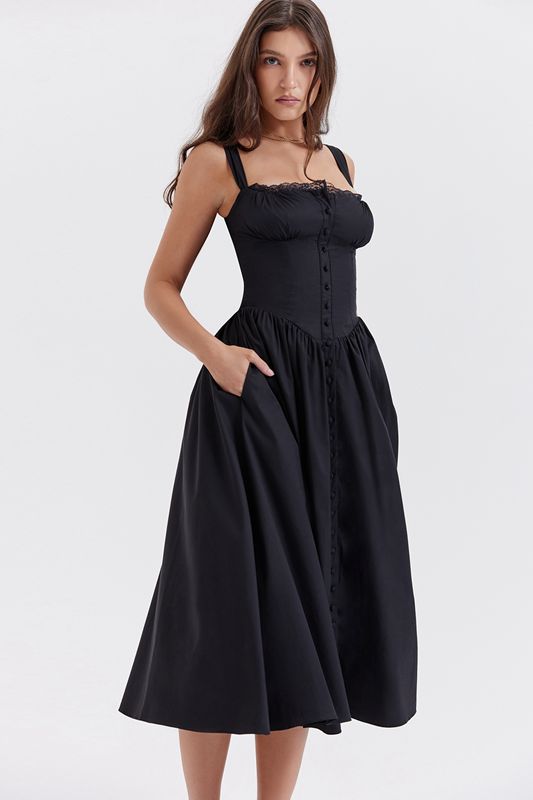 Black House Of Cb Midi  Dress | SFD-523817