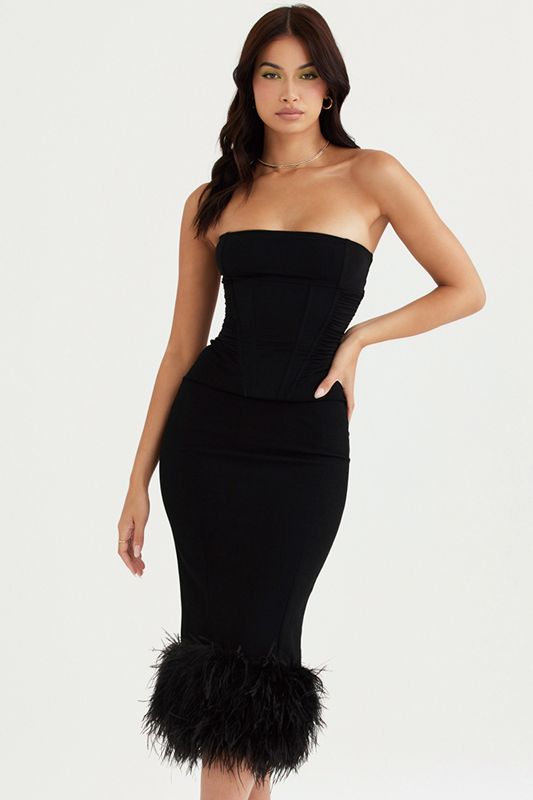 Black House Of Cb Strapless  Dress | JHX-379208