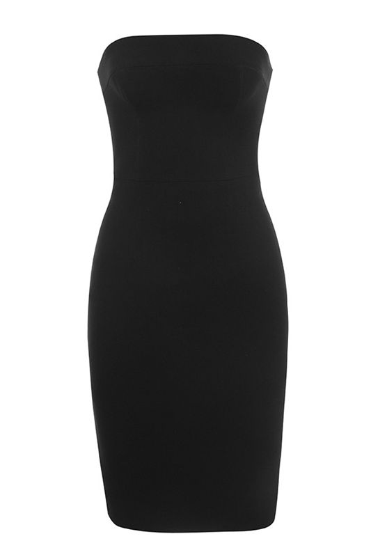 Black House Of Cb Strapless Stretch Crepe Mini  Dress | QGL-689215