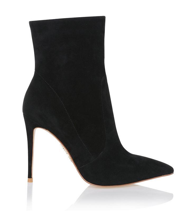 Black House Of Cb Suede Stiletto Ankle Boots | MWT-908537