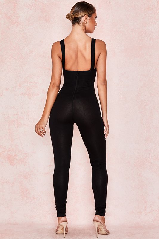 Black House Of Cb Waist Cinching Jumpsuit | VQK-615392