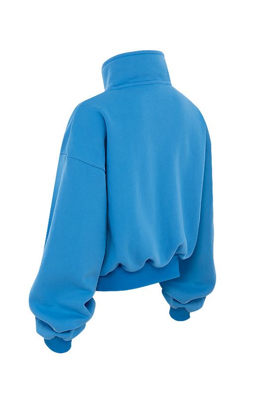 Blue House Of Cb Cropped Zip Front Sweatshirts | KTB-527018