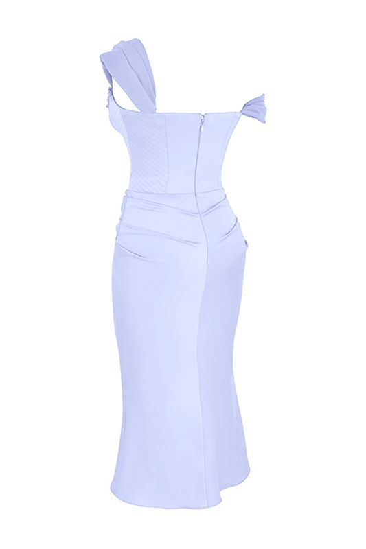 Blue House Of Cb Satin  Midi Dress | UDN-073689