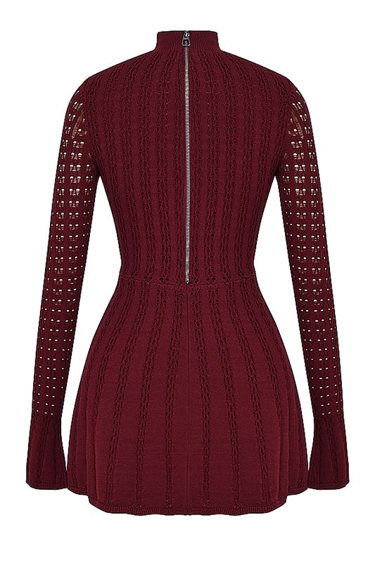 Burgundy House Of Cb Knit  Dress | GFU-605839