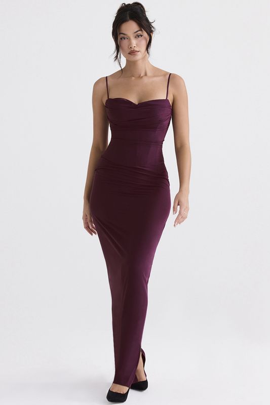 Burgundy House Of Cb Maxi  Dress | VSN-853142