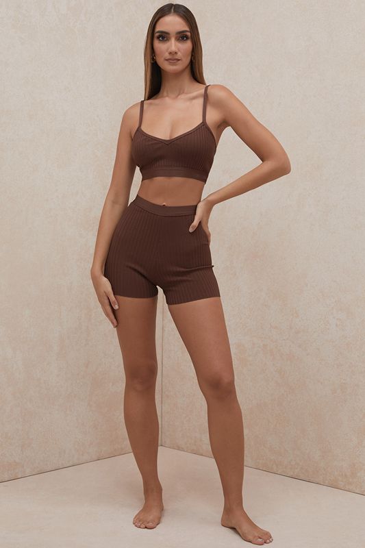 Chocolate House Of Cb Bandage Shorts | DZP-147352