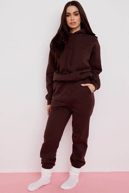 Chocolate House Of Cb Fleece Back Jogging Pants | ETX-297081