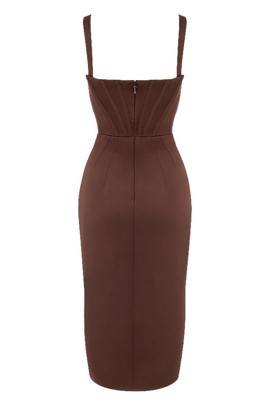 Chocolate House Of Cb Satin  Dress | DFN-684591