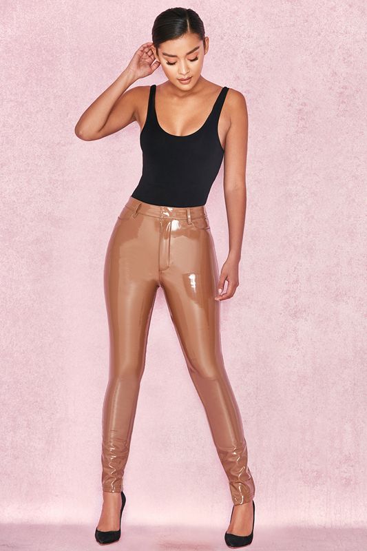 Coffee House Of Cb Patent Stretch Vinyls Leggings | KTF-406178