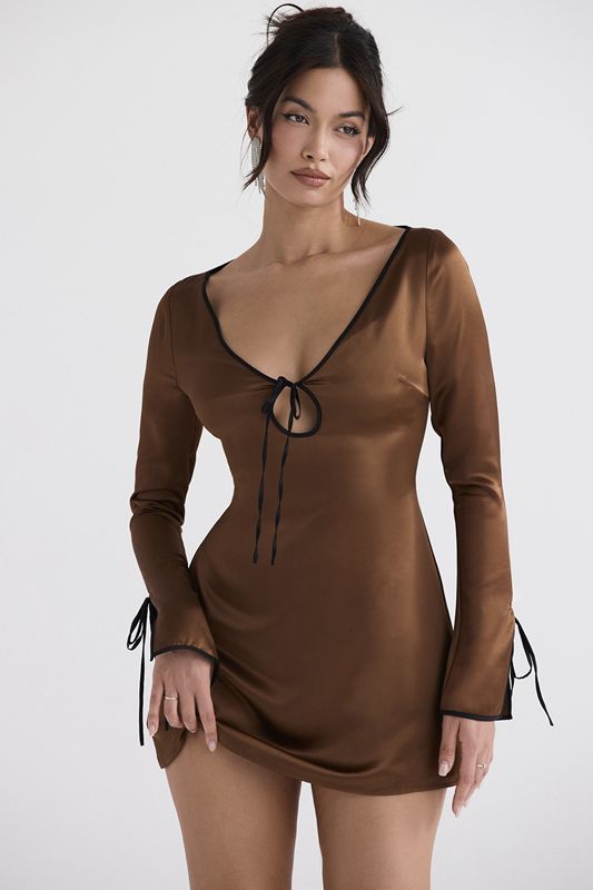 Copper House Of Cb Satin Mini Dress | UCP-895123