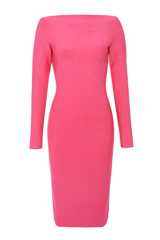 Fuchsia House Of Cb Pink Backless Dress | MCR-895012