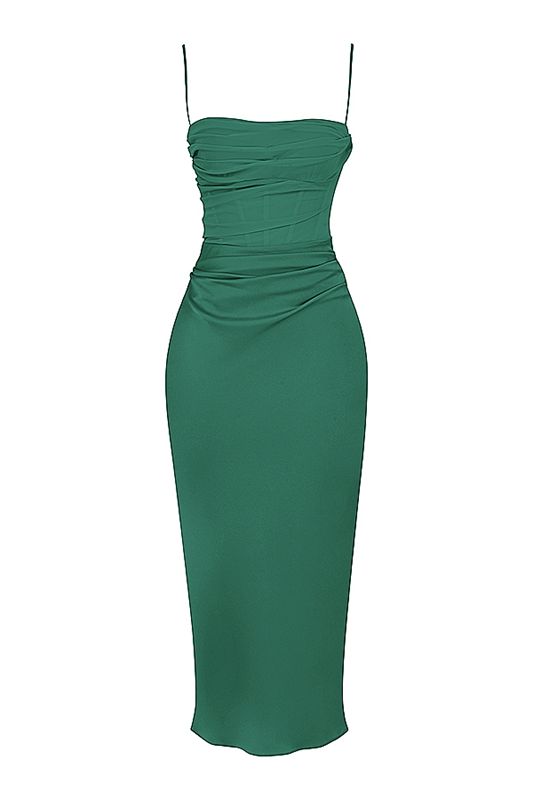 Green House Of Cb Draped  Midi Dress | ZRK-349786