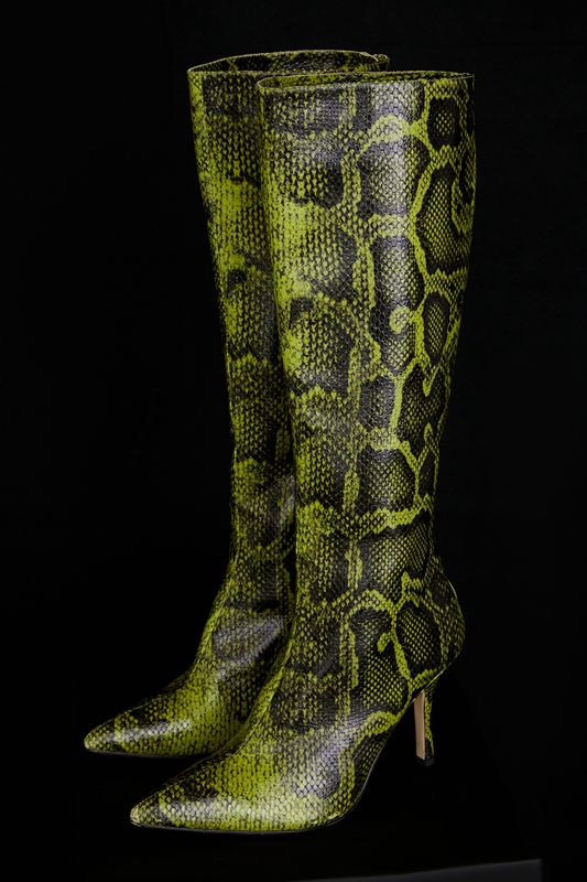 Green House Of Cb Print Knee High Boots | SJB-397180