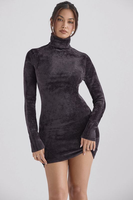 Grey House Of Cb Chenille Mini Dress | UCE-409682