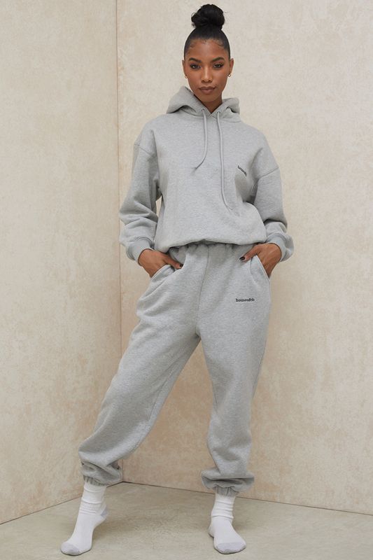 Grey House Of Cb Fleece Back Pants | OAW-318904