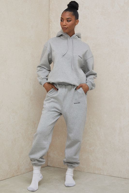 Grey House Of Cb Fleece Back Pants | OAW-318904