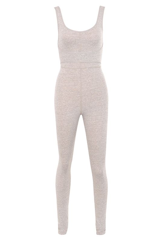 Grey House Of Cb Marl Waist Cinching Jumpsuit | TDQ-743856