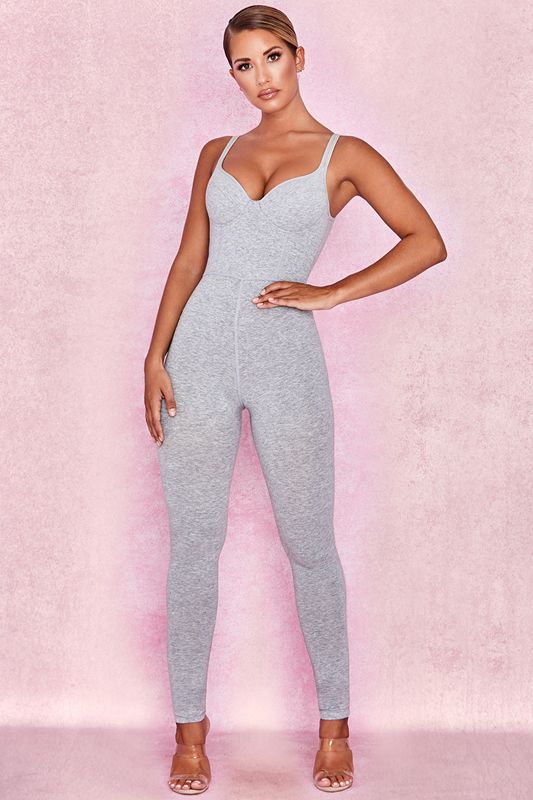 Grey House Of Cb Soft Loungewear Jumpsuit | TIX-476953