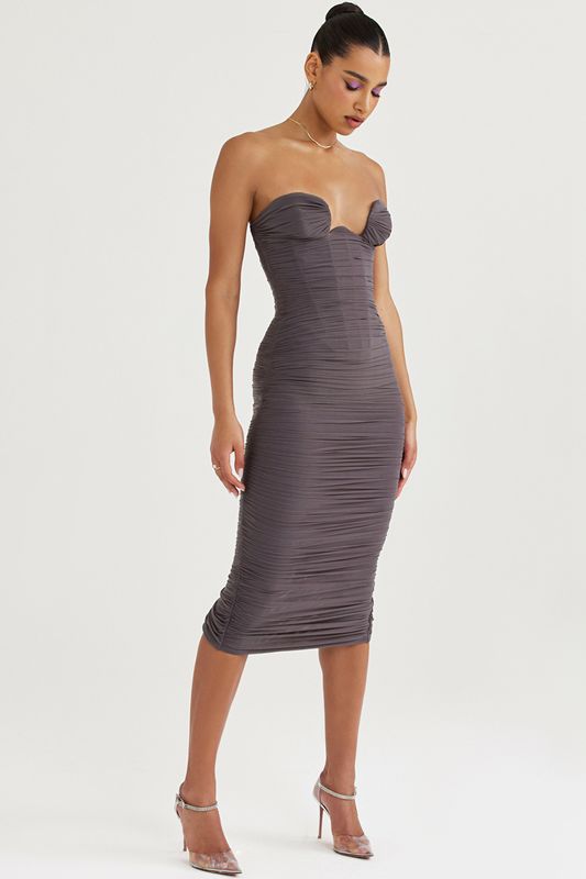 Grey House Of Cb Strapless  Dress | EFL-621094