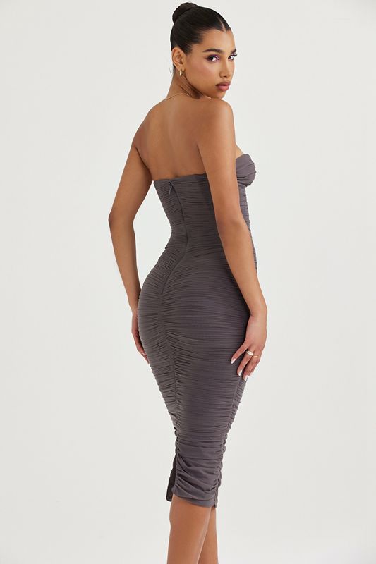 Grey House Of Cb Strapless  Dress | EFL-621094