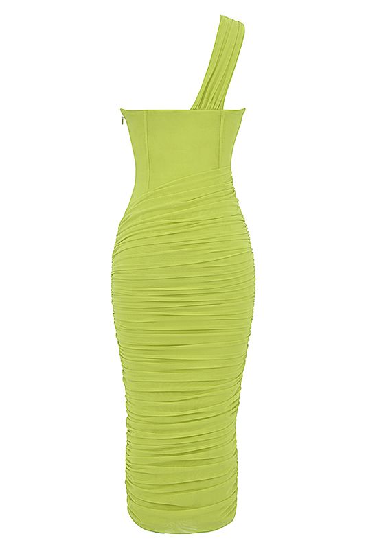 Light Green House Of Cb Asymmetric Cutout Midi Dress | SXR-069753