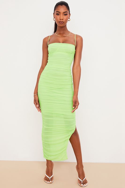 Light Green House Of Cb Organza Mesh Maxi Dress | OUR-498532