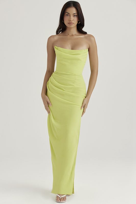 Light Green House Of Cb Strapless Gown Dress | VEW-671982