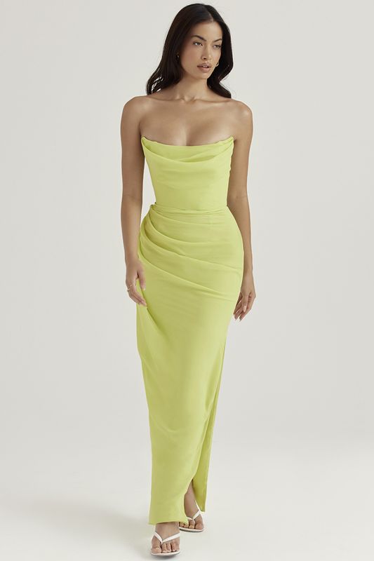 Light Green House Of Cb Strapless Gown Dress | VEW-671982