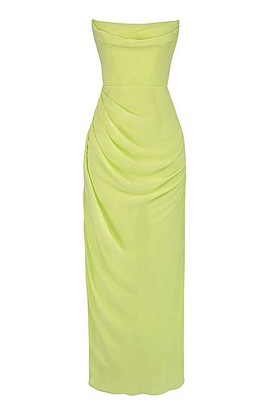 Light Green House Of Cb Strapless Gown Dress | VEW-671982