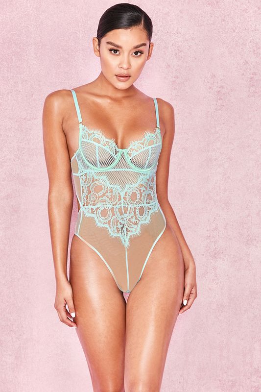 Mint House Of Cb Lace  Bodysuit | BPY-386105