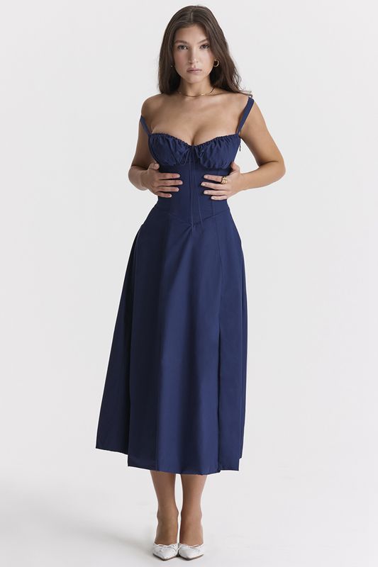 Navy House Of Cb Navy Bustier Dress | WZV-512374