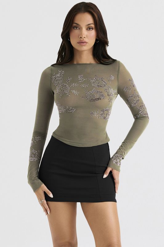 Olive House Of Cb Crystallised  Tops | TLS-702438