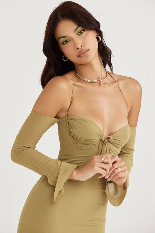 Olive House Of Cb Halter  Midi Dress | YUB-470132