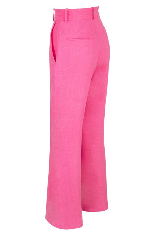 Pink House Of Cb Linen Blends Pants | IFX-296718