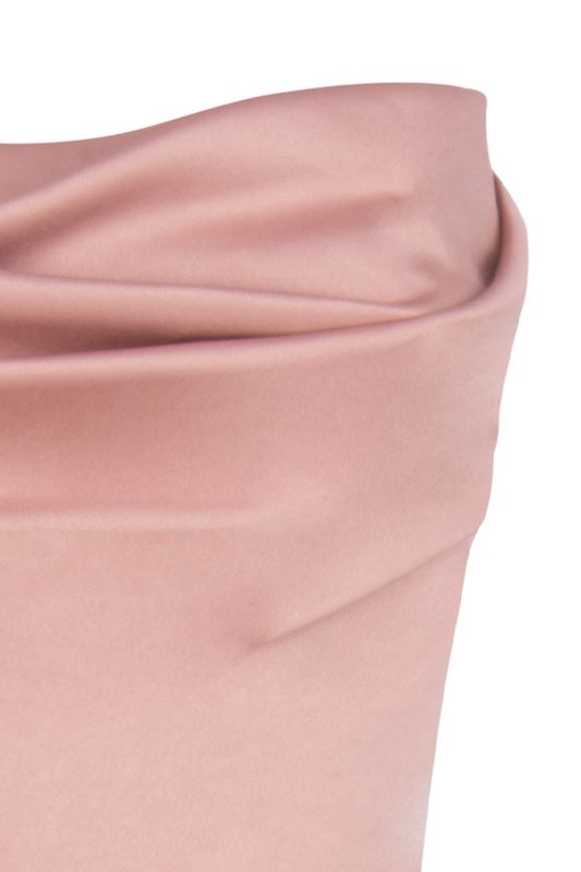 Pink House Of Cb Satin Strapless Dress | IDT-825016