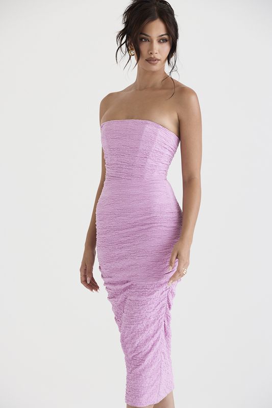 Pink House Of Cb Strapless  Midi Dress | RSW-125794