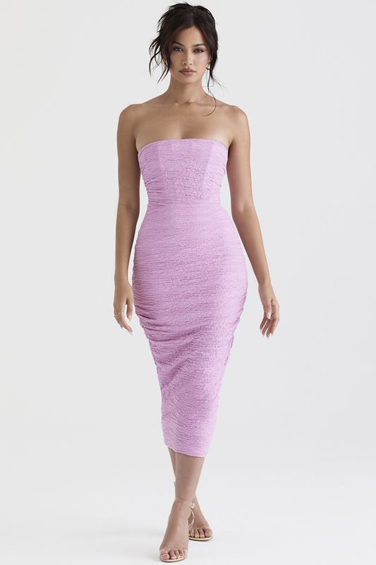 Pink House Of Cb Strapless  Midi Dress | RSW-125794