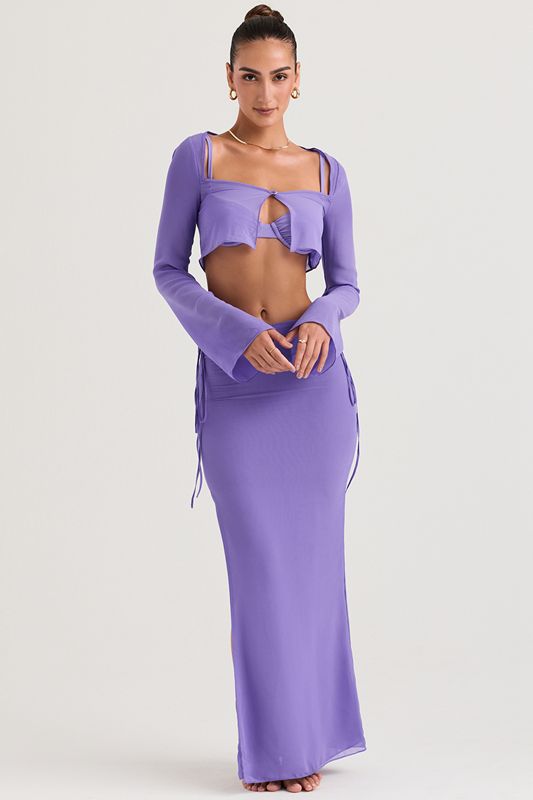 Purple House Of Cb Cutout Maxi Skirts | PXR-845021