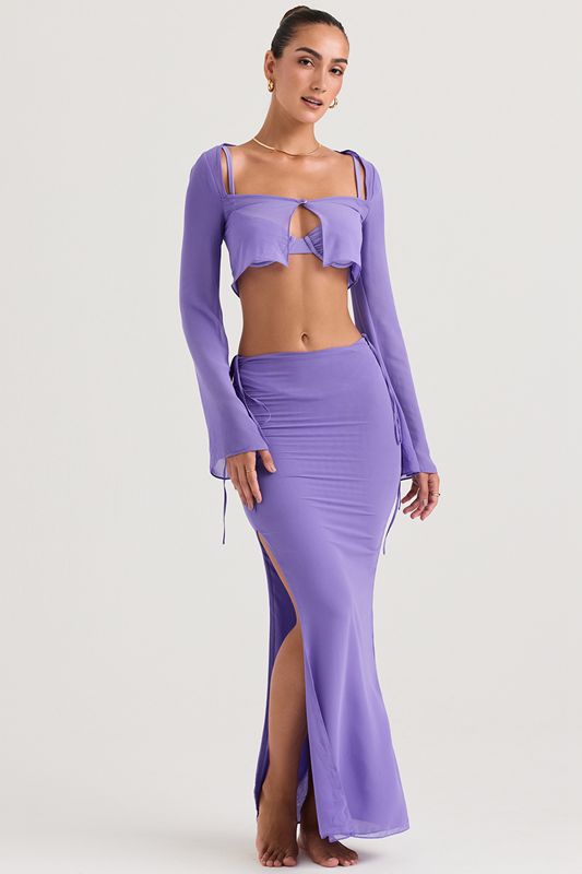 Purple House Of Cb Cutout Maxi Skirts | PXR-845021