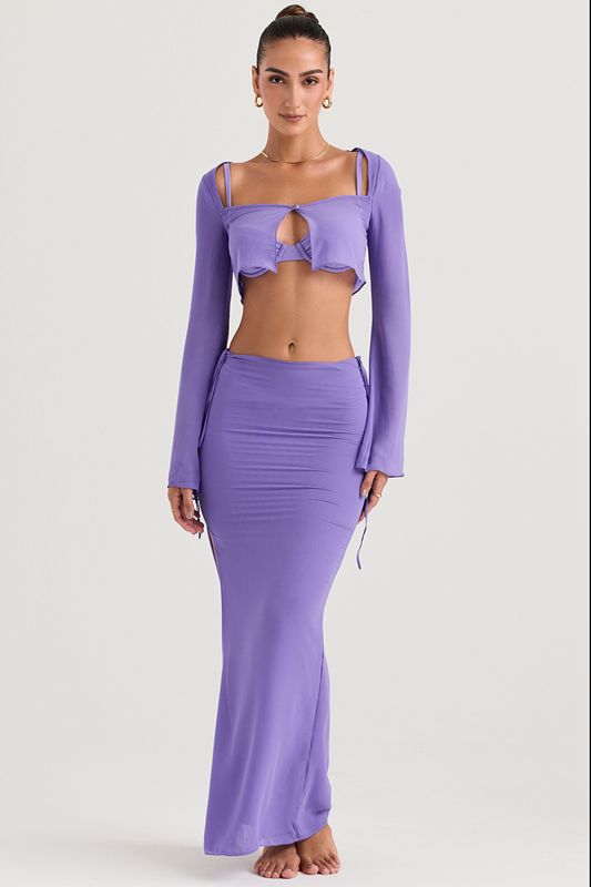 Purple House Of Cb Cutout Maxi Skirts | PXR-845021