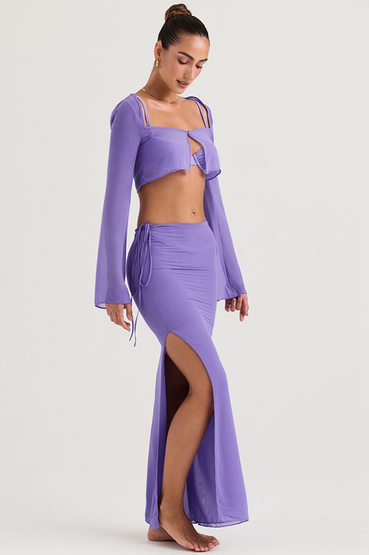 Purple House Of Cb Cutout Maxi Skirts | PXR-845021